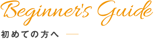 Beginner's Guide初めての方へ